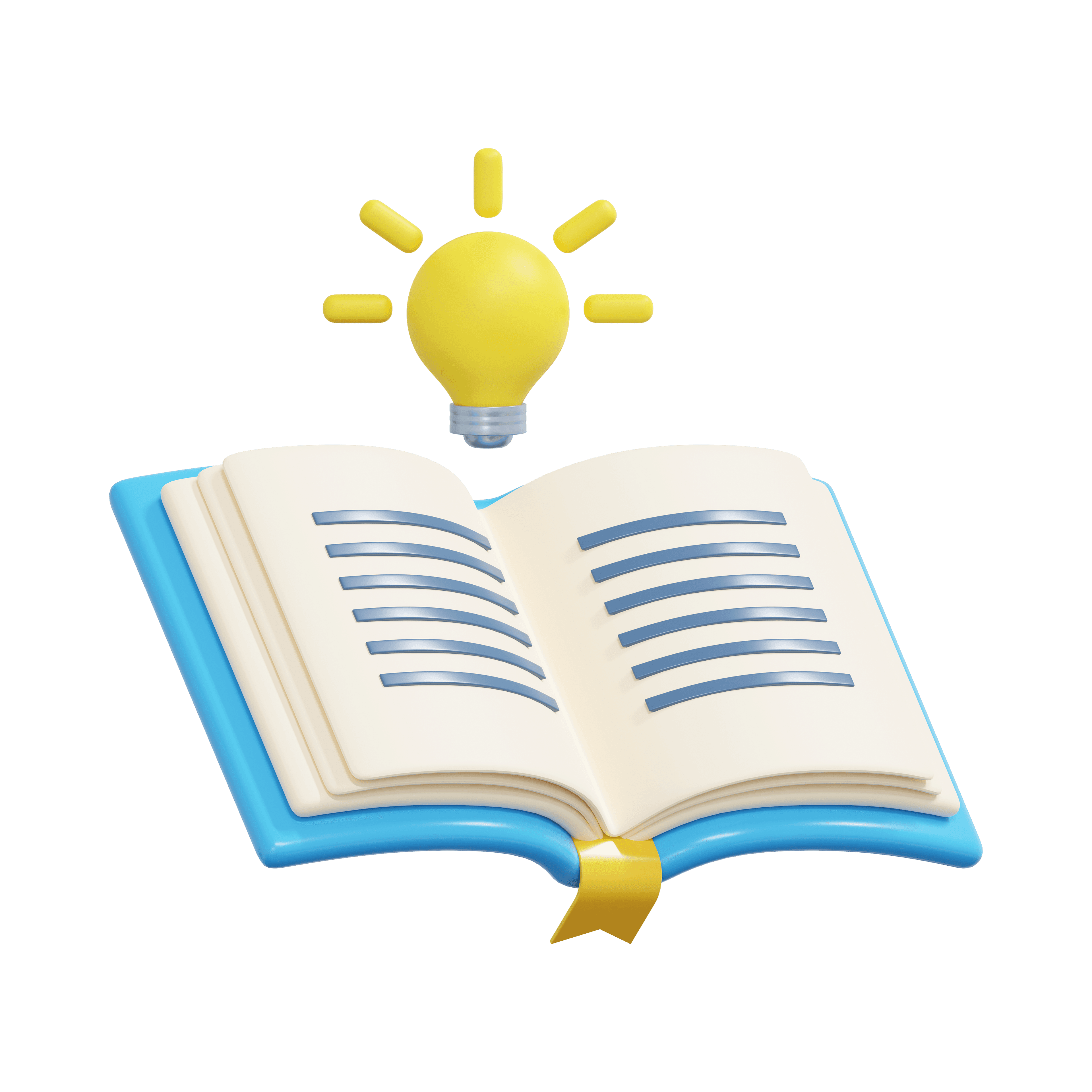 Open book with a lightbulb representing recorded lessons